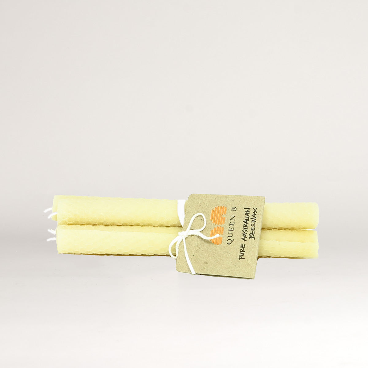 20cm Handrolled Beeswax Dinner Candles Bundle of 4 Beeswax Candles