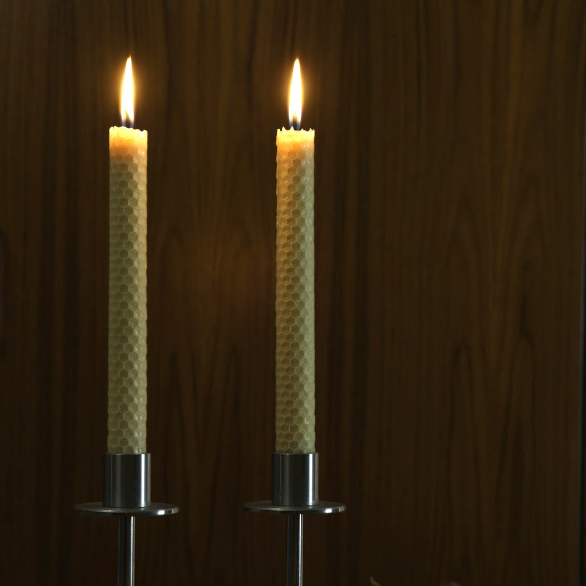 20cm Handrolled Beeswax Dinner Candles Bundle of 4 Beeswax Candles