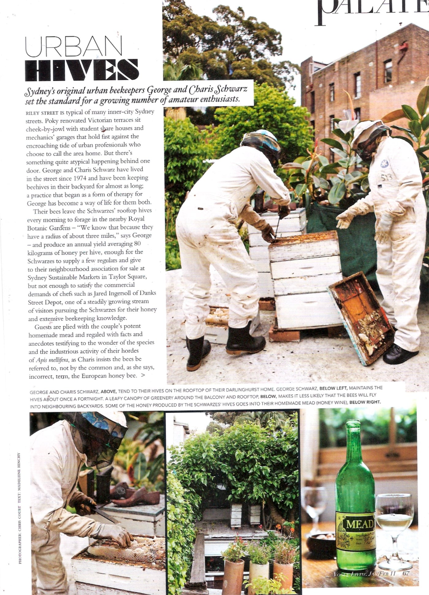 Urban Beekeeping - Vogue Living article