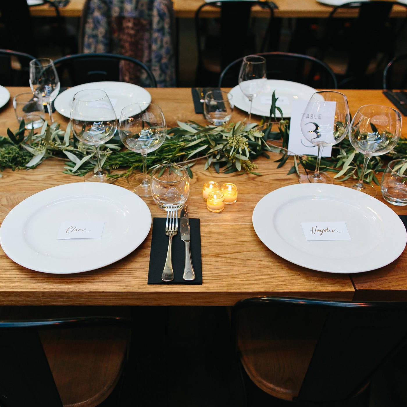Seasonal table decoration idea